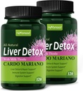 Herdmood Silymarin Milk Thistle Capsule de dezintoxicare pentru ficat gras, Alcachofa y Cardo Mariano con Silimarina para el Higado Graso, Ficat Cleanse Detox & Reparație Formula w/Artichoke Extract. 240Număr
