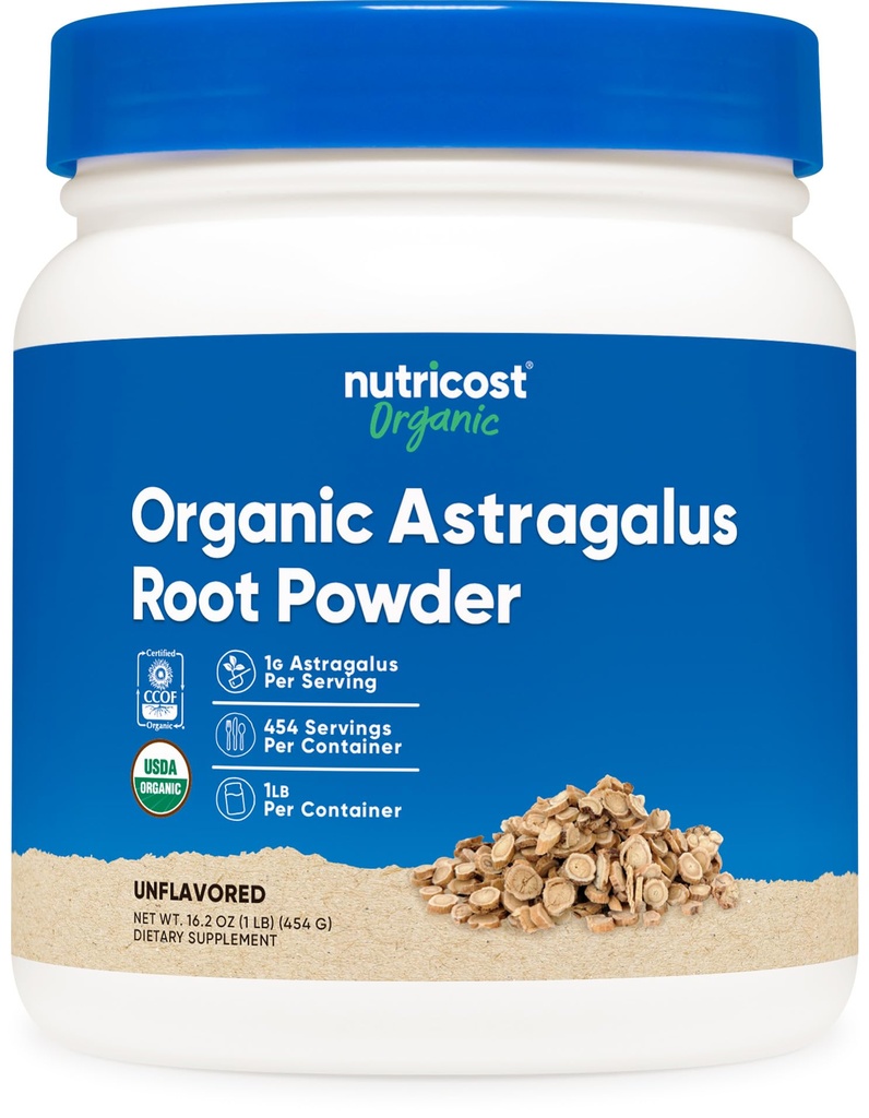 Nutricost organic Astragalus Root Powder 1LB - Gluten Free, Non-GMO, Vegetarian