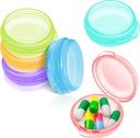 Patelai 6 Packs Mici Pilulă Organizator Box, Travel Pill Container Portabil Daily Mini Medicina Deținătorul de caz pentru Pocket Poşetă Servieta de călătorie Medicină de călătorie Cod Ficat cutie de depozitare ulei (Color Fresh)