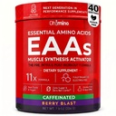 Oh!mino Essential Amino Acids Supliment. Berry Blast, Caffeinated Powder. Toate cele 9 EAA, BCAA și perfect Amino pentru antrenamente, Amino Energy, și pentru a construi musculare, și Recupera mai repede.