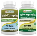 Cele mai bune naturale supliment DIM 100 mg & extract de Ashwagandha 500 Mg