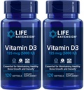Extensie de viaţă Vitamina D3 5000 UI, 120 Softgels (Pachet de 2)
