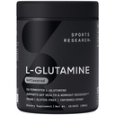 Sports Research® L-Glutamine - Recovery de antrenament, Immune Health & Gut Health Support - 5 G Per Serving - 10.58 Oz