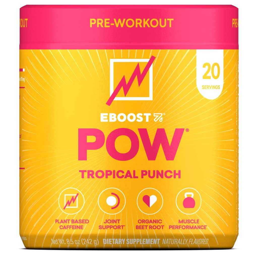 EBOOST POW Natural Pre Workout Powder 