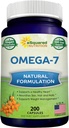 aSquared Nutrition Purified Omega 7 Gatty Acids-200 Capsule din Marea Naturală Buckthorn, XL Vitamin Supplement,No Fish Burp,Vegan,Omega 3 6 9 pentru rezultate complete pierdere in greutate