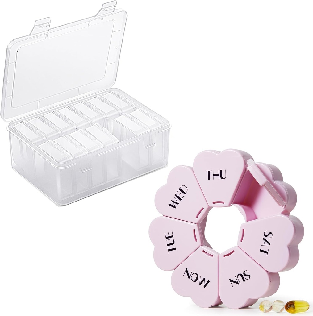Small Bead de stocare din plastic pentru fabricarea bijuteriilor și Pill Organizator drăguț