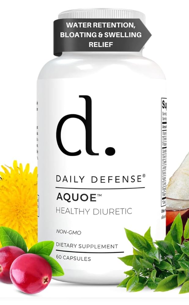 Pastile diuretice - Pastile de cranberry cu ceai verde, Dandelion, Cidru de mere Otegar & More - Pastile de apa AQUOE pentru Blooting & Fitness - Pastile de apa de aparare zilnica, 60 Capsule