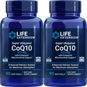 Extensie de viaţă COQ10 Super Ubichinol 100 mg 90 Număr (Pachet de 2) cu susţinere mitocondrială îmbunătăţită
