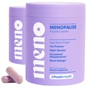 O positiv MENO Vitamine pentru Menopause - Menopauza hormon-gratis Supliment pentru femei - Negru Cohosh & Ashwagandha KSM-66 - Ajuta la eliberarea de Flashuri fierbinți, Transpirații de noapte, Swings - 30 Serviri (Pachet de 2)