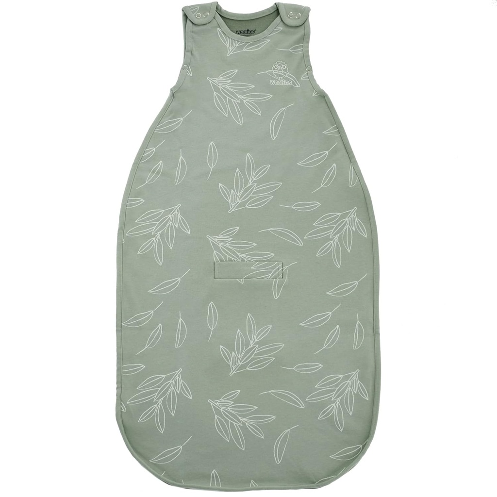 Woolino Merino Wool Ultimate Baby Sleep Sack - 4 Sezonul Pat purtabil Blanket - Două-Way Zipper Sac de dormit reglabil pentru copii și copii mici - dimensiune universală (2-24 luni) - salvie