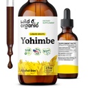 Suplimente Wild & Organic Yohimbe pentru bărbați și femei - 5 mg Yohimbine picături de extract lichid - Pausinystalia Yohimbe Bark Tincture - Vegan, alcool-free - 2 fl oz