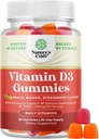Naturas Craft Vitamina D3 Gume pentru wellness zilnic - Delicious D Adulți cu 2000UI per servire musculare osoase și suport imunitar non-GMO Gelatină Gluten gratuit (30 zile de aprovizionare)