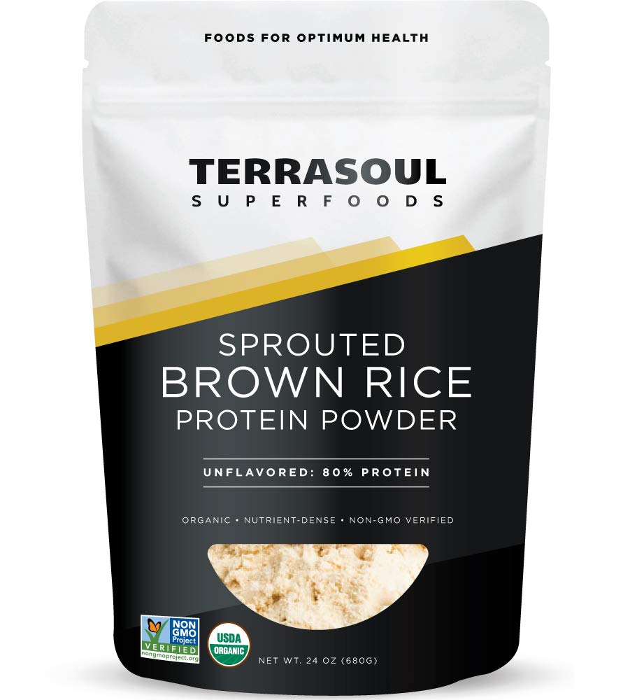 Terrasoul Superfoods Organic Sprouted Brown Rice Proteine Pulbere, 1.5 Lire