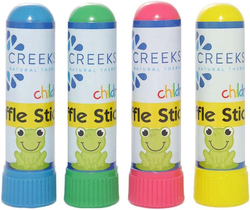 Creekside Naturals Sniffle Sticks, On-The-Go Inhalatoare nazale portabile, Pocket-Sized, Aromaterapia cu uleiuri esențiale naturale