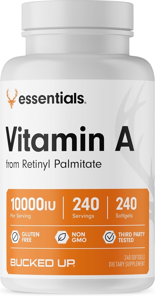 Vitamina colectată A 10000 UI per servire, esențiale (240 Serviri, 240 Softgels)
