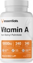 Vitamina colectată A 10000 UI per servire, esențiale (240 Serviri, 240 Softgels)