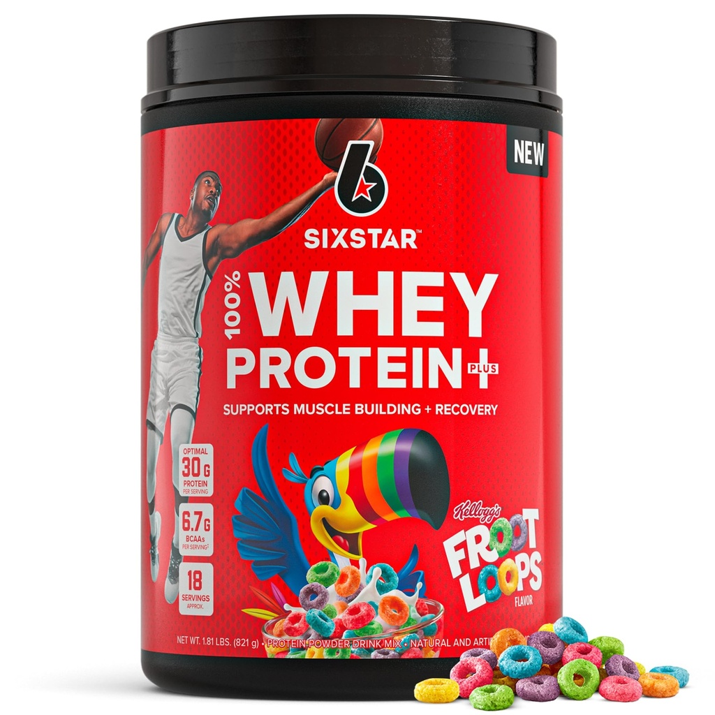 Six Star Whey Proteine Powder Plus - Muscle Building & Recovery Formula cu Whey Izolate Powder, BCAAs, 30g Proteina, Suport Imun - Post-Workout Supliment - Kellogg