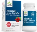 Terry natural Rosehip comun Comfort - Healthy Joint Mobility & Flexibilitate Supplement - Supliment cu tipul II Colagen - Structura comuna & Cartilage Supplement - 60 capsule