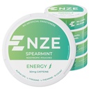NZE Caffeine Nootropic Pouchs (Spearmint) - pungi de energie cu 50mg Cafeina, Alpha GPC, L-Tyrosine & L-Theanină fără zahăr sau îndulcitori artificiali - 15 pungi per cutie - 5 ambalaj