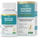 800mg Enzime digestive pentru bărbaţi şi femei cu probiotice şi prebiotice organice, 8 enzime cheie, Protează, Amilază şi Lipază pentru balonare, Relief de gaz, Non-GMO 90 capsule