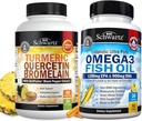 Querbetin turmeric cu supliment de Bromelain (1 lună de aprovizionare) Plus Puterea triplă Omega 3 Softgels ulei de pește (1 lună de aprovizionare)