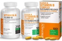 Bronson Super B Vitamina B Complex susţinut eliberare lentă + Vitamina A 10000 UI Premium Formula non-GMO