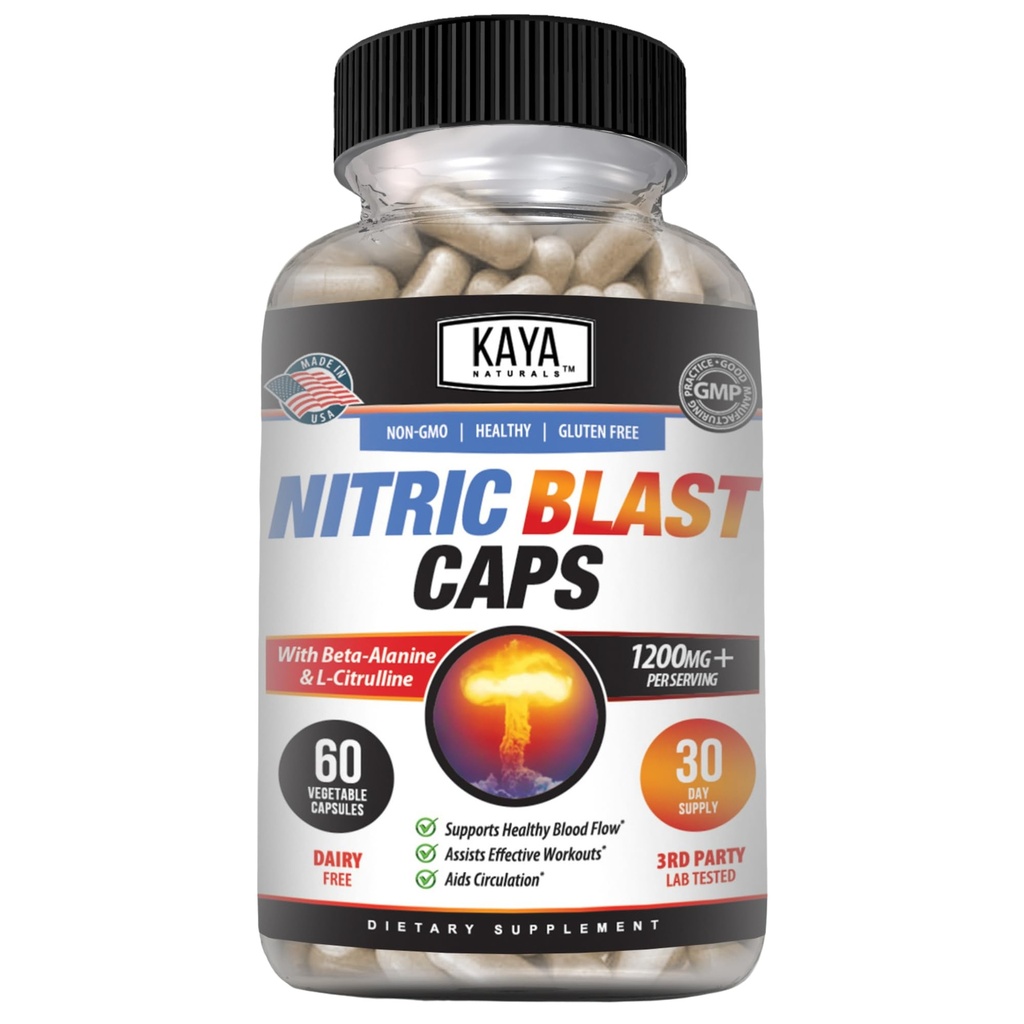 Kaya Naturals - Nitric Blast Potent All-Natural Herbal Supplement for Maximal Health Benefits 