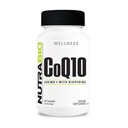 NutraBio CoQ10 Supliment alimentar cu Bioperine, Heart Healthy Function & Celular Energy Production, 200mg - 60 capsule