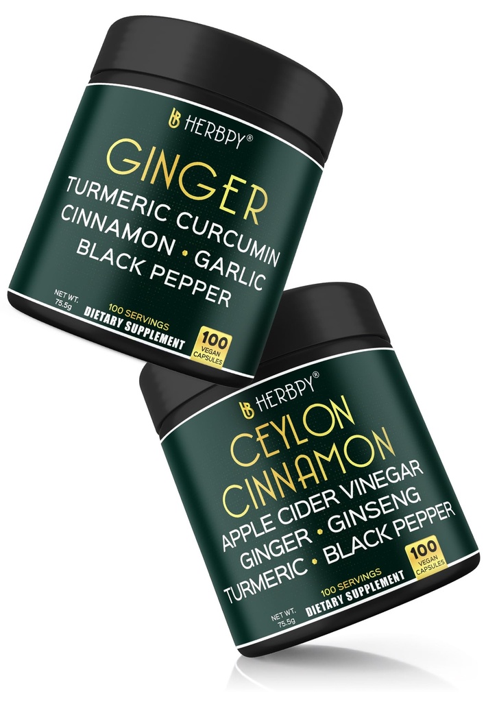 Bundle 5in1 Ginger Supliment & 6in1 Premium Ceylon Scorțișoară Suplimente