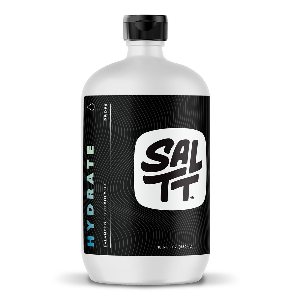 SALTT picaturi de hidrat Electrolit - Diete Keto - Fixare intermitenta - Suport imun - Gluten & Sugar Free - Paleo - Sodiu, Magneziu, Potasiu & Trace Minerale - Nearomat - 18.6 floz