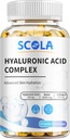 SCOLA Capsule acid hialuronic - 250mg HA + 10000mcg Biotin, 60 capsule Vegane 