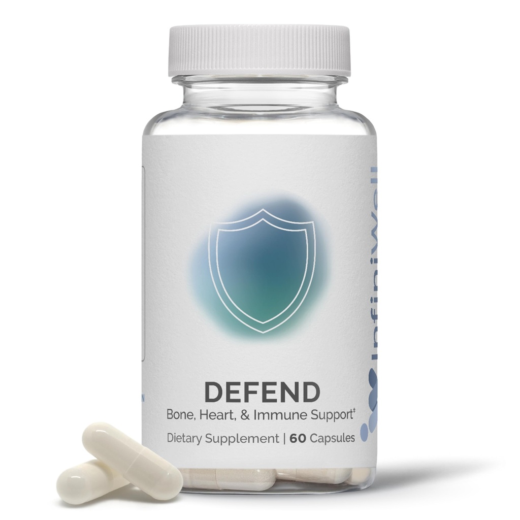 InfiniWell Apara Bone & Imunum Supplement - Vitamina A, D3 & K2 Supliment - Ingrediente biodisponibile în forme active Nutrient - Ajutor de putere osoasă, Heart Health & More (60 capsule)