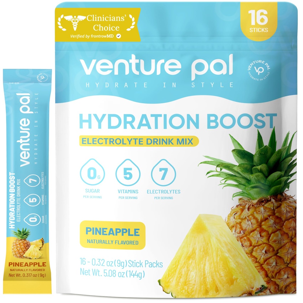 Venture Pal Pachete de praf Electrolit gratuit - Lichid Daily IV Drink Mix pentru hidratare rapidă și de recuperare a partidului 