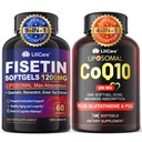 1Pack Liposomal Fisetin Softgels 1200mg + 1Pack Liposozomal CoQ10-200mg Softgels