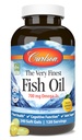 Carlson - Cel mai fin ulei de pește, 700 mg Omega-3s, Norvegian Fish Oil Supplement, Wild Caught Omega-3 Fish Oil, Susținely Soursed Fish Oil Capsules, Omega 3 Supliment, Lemon, 240 Softgels