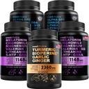 MEDCHOICE Turmeric & Ginger (120ct), Melatonina de somn (180ct), și Nootrop Brain (120ct) Suplimentul Bundle - Wellness Trio pentru creier, somn, și suport imunitar - Vegan, non-GMO, gluten-free