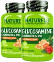 NATURO Glucosamină Chondroitin MSM cu Boswellia şi vitamina C - Supliment pentru comfort comun, mobilitate şi putere - 120 capsule (Pachet de 2)