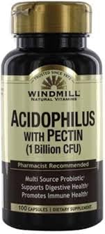 Moara de vânt Acidophilus împreună cu capsulele de pectină, număr 100.0