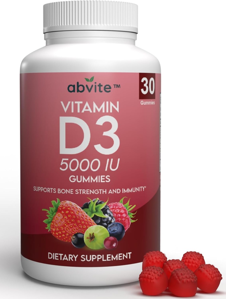 Concentraţie suplimentară de vitamina D3 5000 UI. Fără gluten şi fără arome artificiale. Susţine sănătatea osoasă şi imunitatea. Made in USA .30 Count (30 Day Supply)