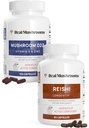 Ciuperci reale Vitamina D2, Zinc (120ct) și Reishi 415 (90ct) Bundle cu Chaga - Suport natural pentru imunitate, somn mai bun, și relaxare - Vegan, gluten gratuit, non-GMO, extracte de ciuperci organice