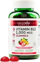 NatureWise Vitamina B12 Gummies pentru adulți, 1000 mcg - Aroma de căpșuni Lemon - Sprijină Energie zilnică, Claritate mintală, Funcție cognitivă - Vegan, Gluten-Free, Non-GMO - 90 Conte[45-Day Supply]