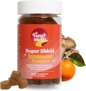 Ciuperci Super Shield - supliment ciuperci - vitamina C, Boost imunitar, Maruntis Blend, Black Elderberry, Zinc - Suport imun (30 ciuperci Gume)