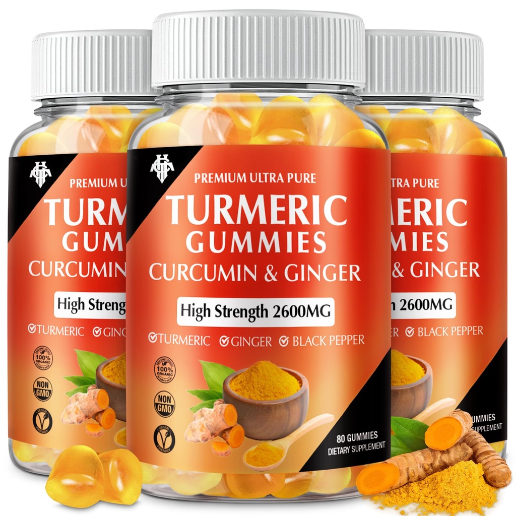 Curcumina curcumica Curcumies (3 ambalaj) - Curcumina turmerica Suplimente cu ghimbir si gume negru pentru suport muscular imun Piele sanatoasa - Vegan, Gluten gratuit, zahăr scăzut - pentru adulți