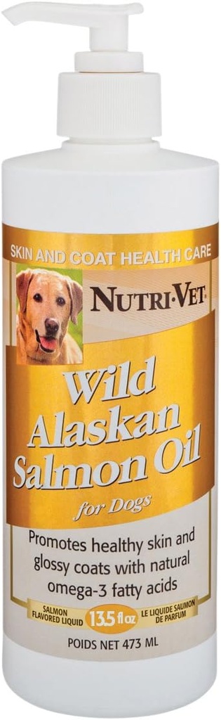 Nutri-Vet Wild Alaska ulei de somon pentru câini, 13-5-Ounce