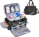 Trunab prima geanta de prim ajutor gol, profesionist medical sac de urgență Responder Trauma sac cu Dividers interioare și anti-Slip Bottom, Ideal pentru EMT, EMS, Paramedici