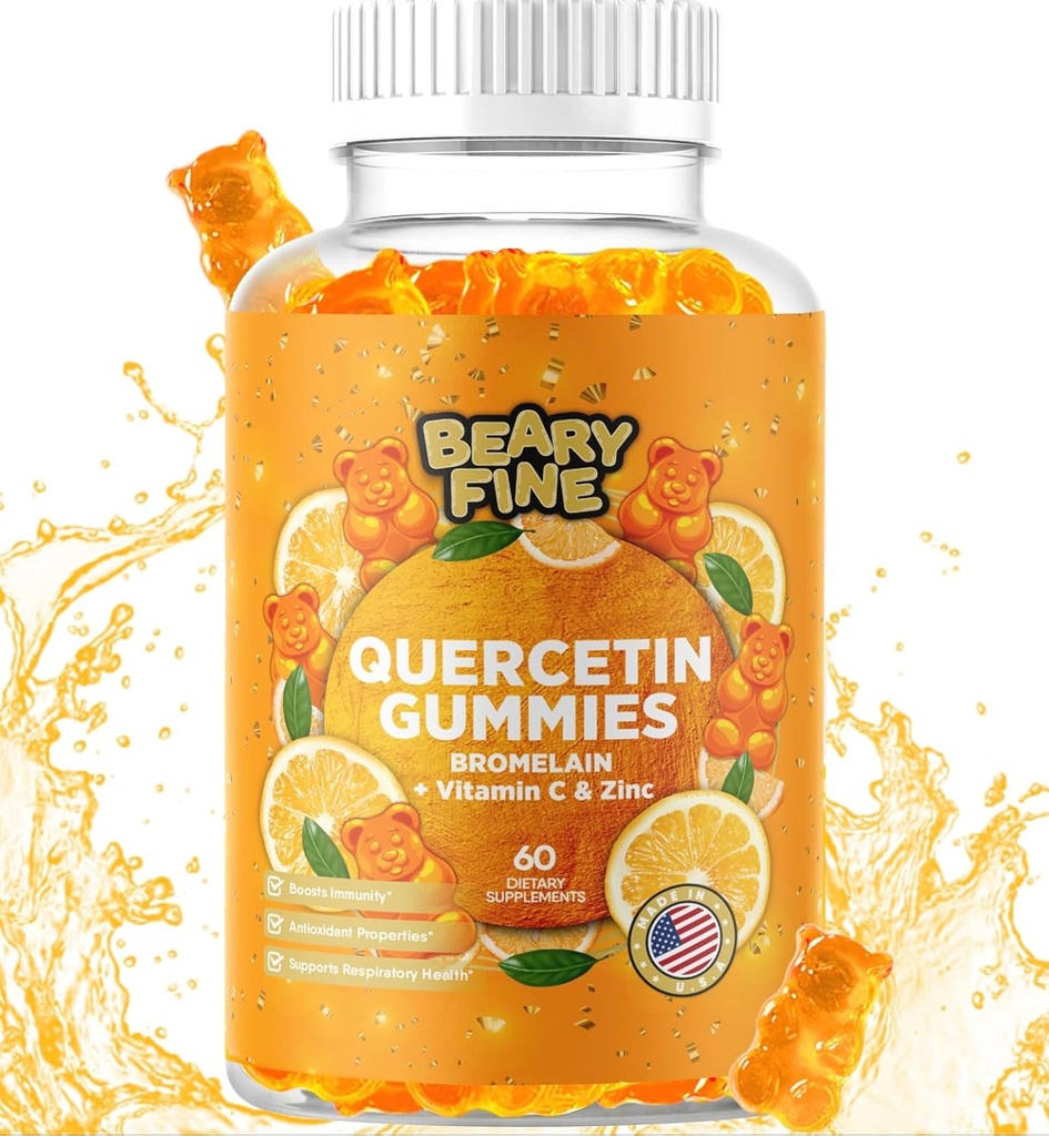Querbetin cu Bromelain Gummies - Vitamina C + zinc & vitamina D3 