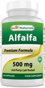 Cele mai bune Naturale Alfalfa Green Super Food 500 mg 180 capsule (180 Conte (Pachet de 1)