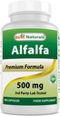 Cele mai bune Naturale Alfalfa Green Super Food 500 mg 180 capsule (180 Conte (Pachet de 1)