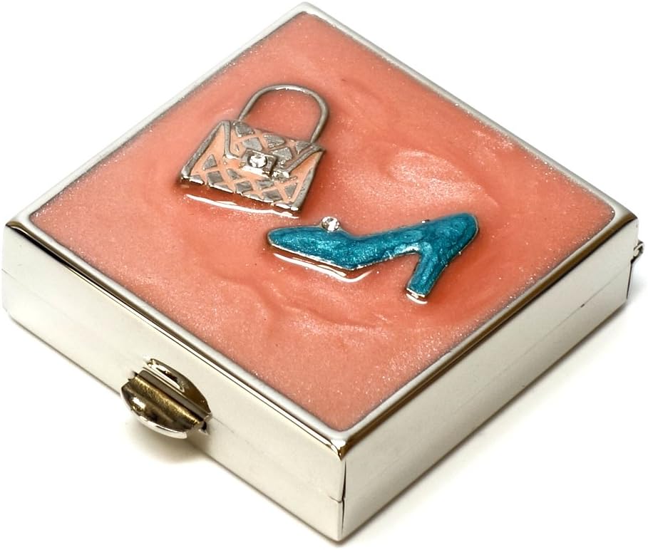 9311 Square cutie pilula mici Organizator roz albastru femei de aur călătorie Pilulă Case de buzunar Container Daily Portable Medicine Vitamina cutie de medicamente Supliment mini depozitare