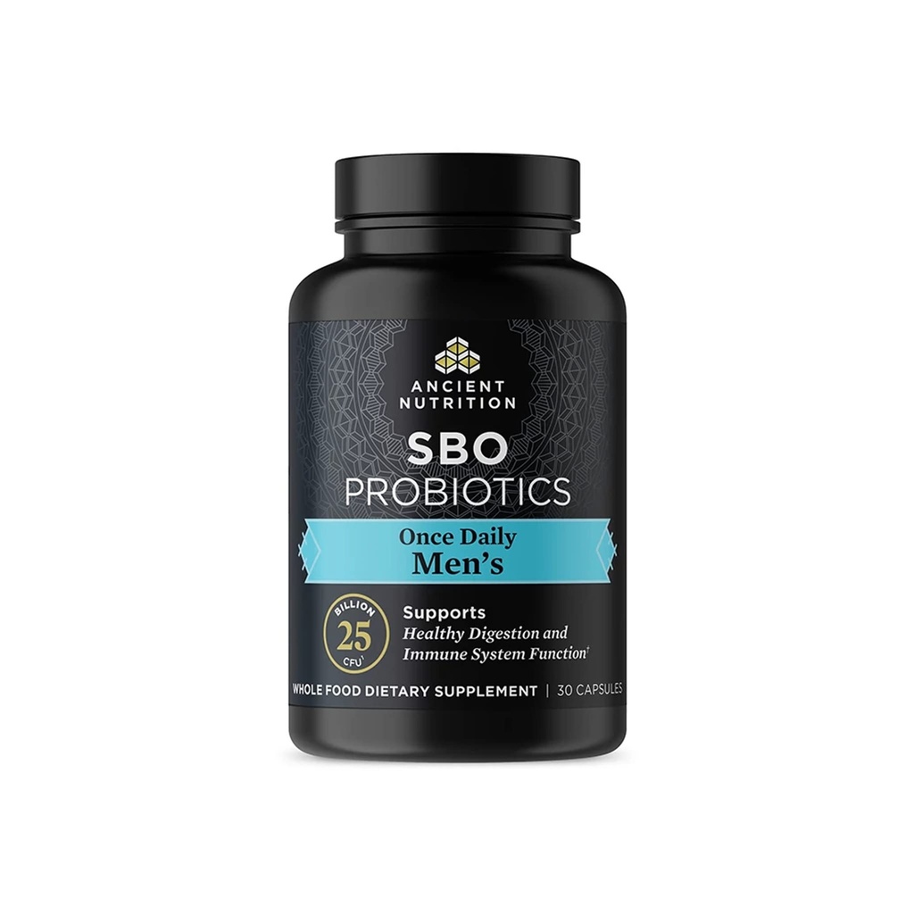Probiotice nutriţionale antice pentru bărbaţi, Probiotice SBO Men's Once Daily 30 Ct, for Healthy Digestion and Immune System Function Support, 25 Miliarde CFUs* Per Serving